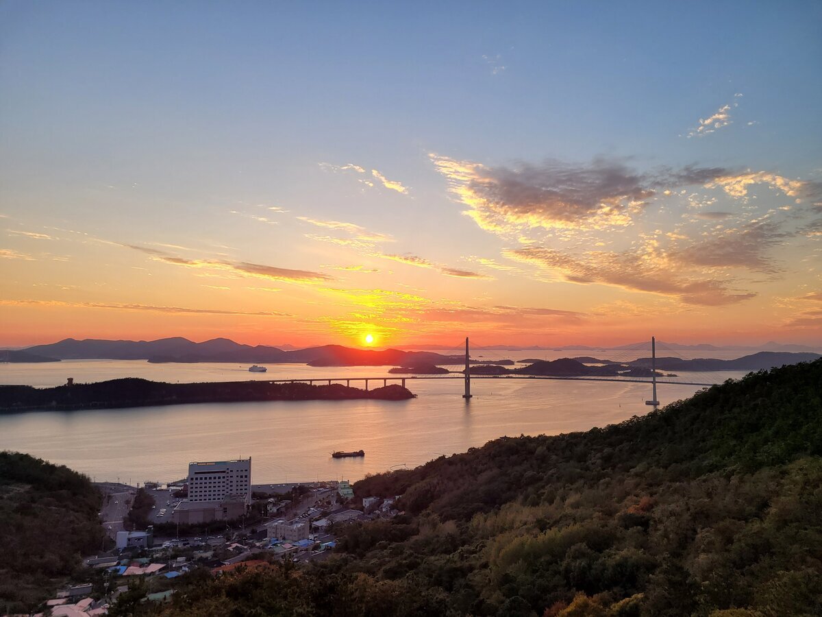 유달산스테이션에서 일몰